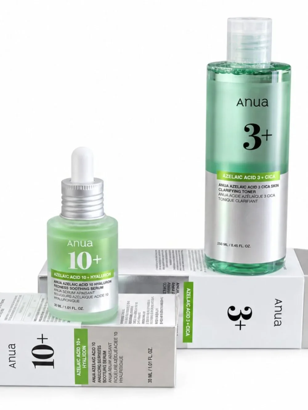 Anua Azelaic Acid 3 + Cica Toner & 10+ Hyaluron Serum Skincare Duo